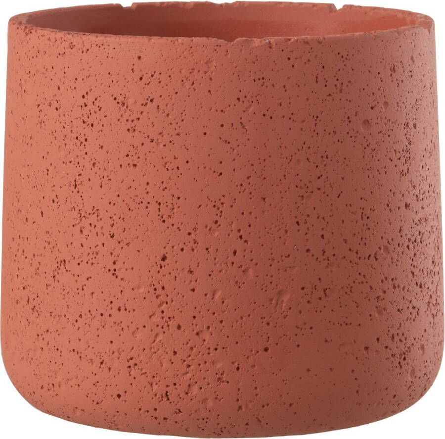 J-Line Bloempot Potine Cement Terracotta Large Ø 19.00 cm