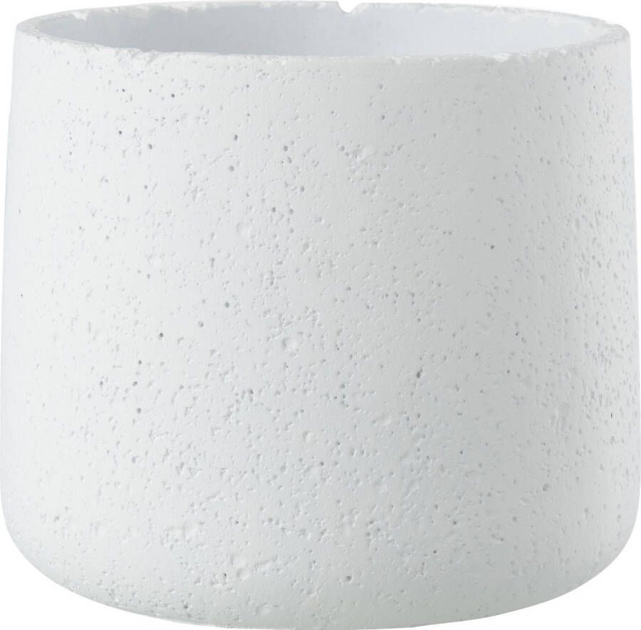 J-Line Bloempot Potine Cement Wit Large Ø 19.00 cm