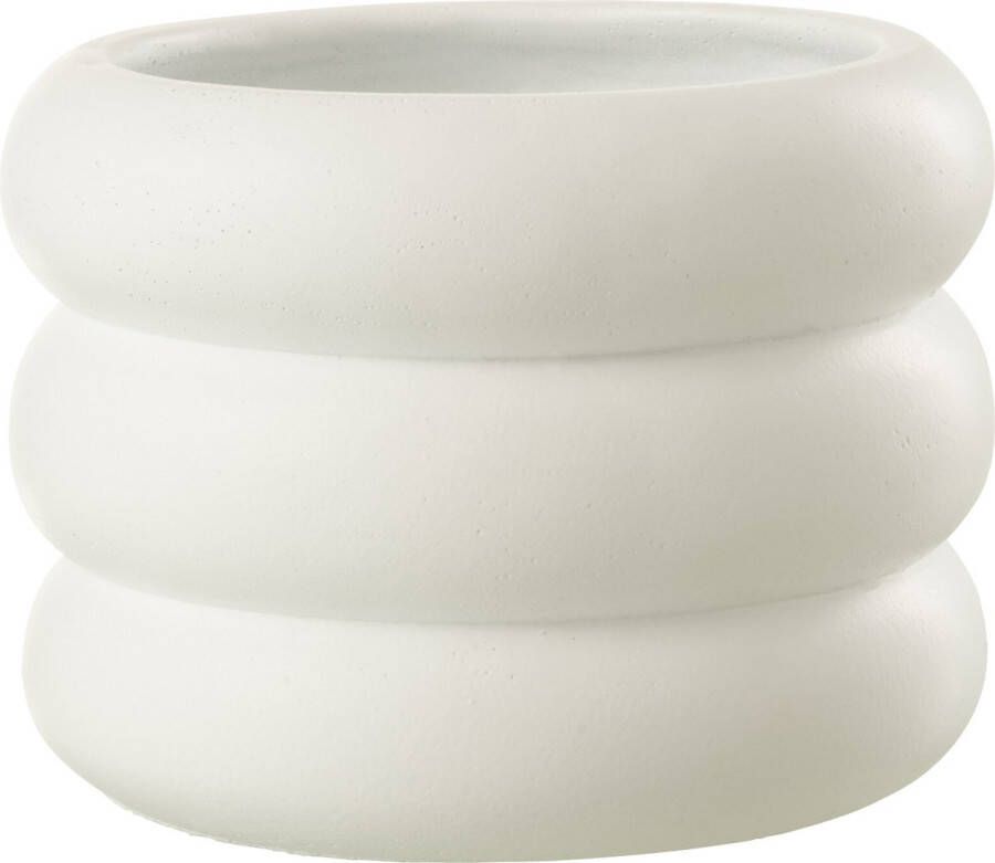 J-Line Bloempot Ring Cement Wit Medium Ø 20.00 cm