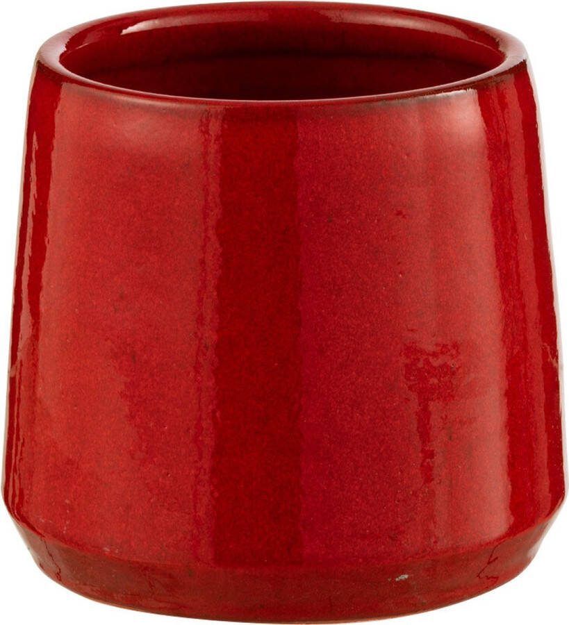 J-Line bloempot Rond keramiek rood extra small Ø 14 cm