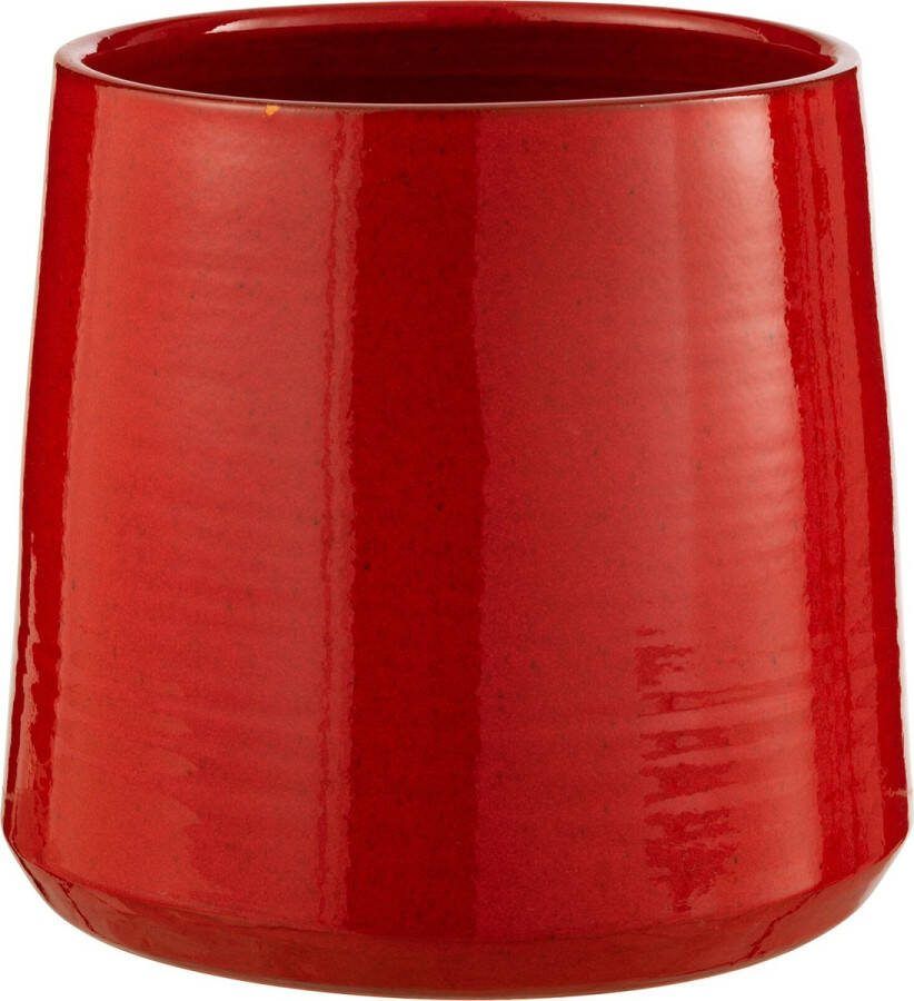 J-Line bloempot Rond keramiek rood large