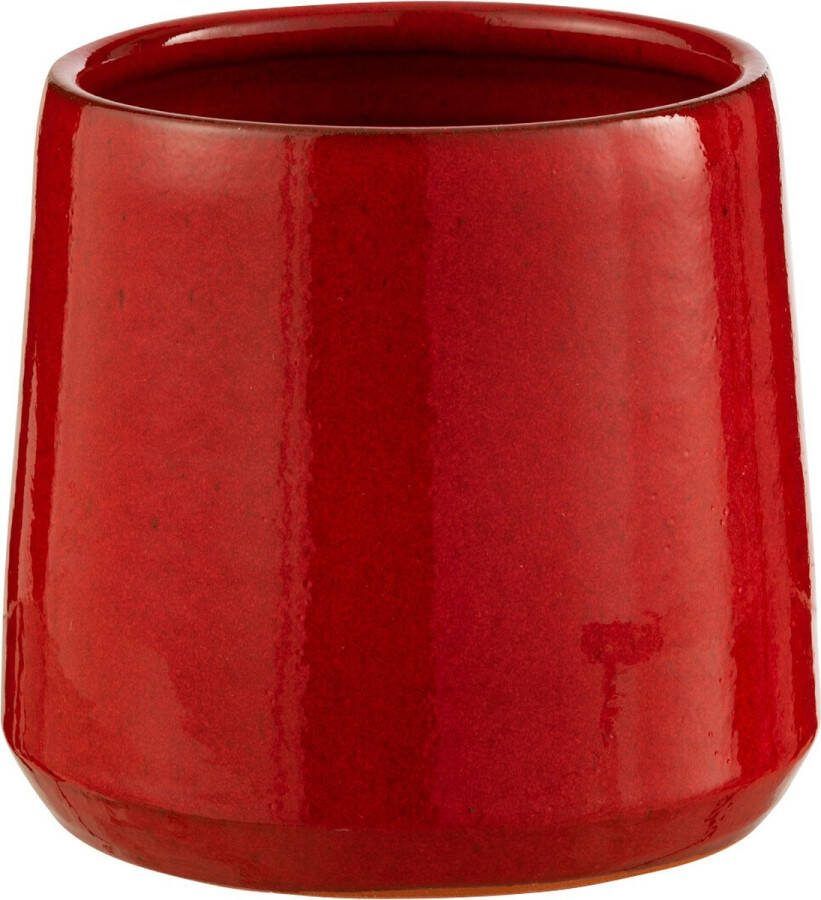 J-Line bloempot Rond keramiek rood small Ø 18 cm