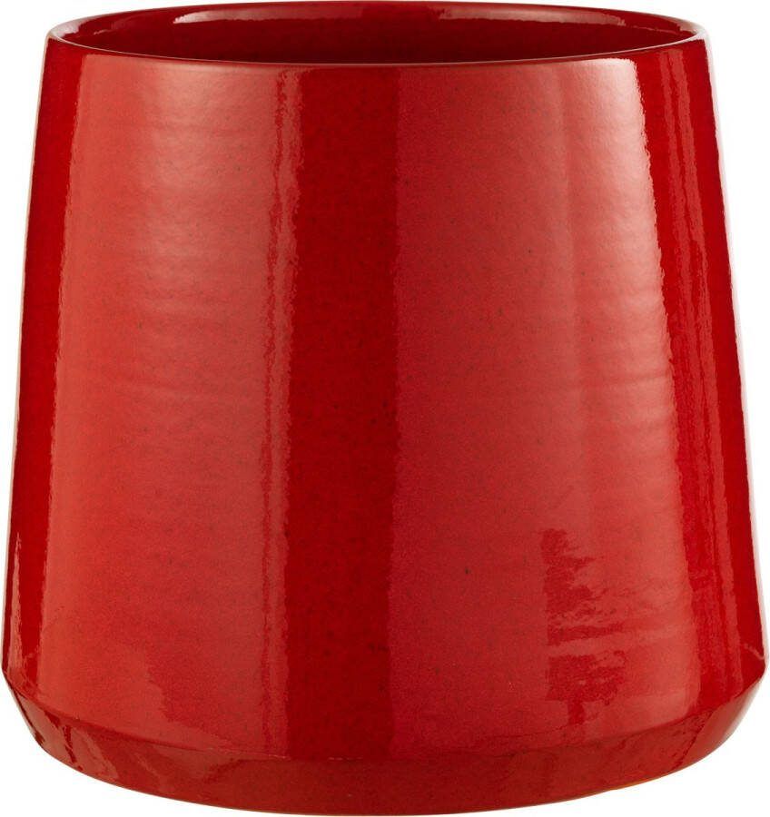 J-Line Bloempot Rond Keramiek Rood Xlarge