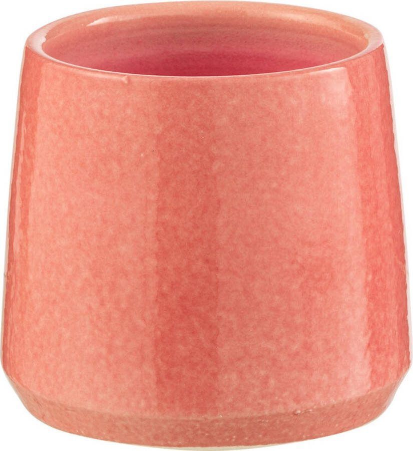 J-Line bloempot Rond keramiek roze extra small 2 stuks Ø 14 cm