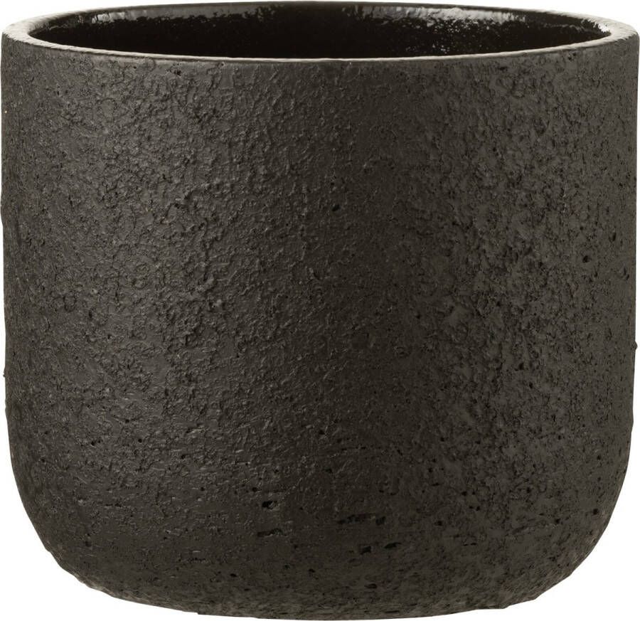 J-Line bloempot Ruw keramiek zwart extra large Ø 24.00 cm