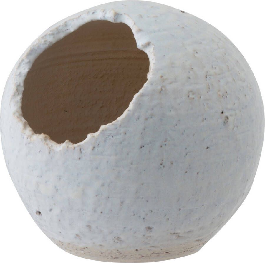 J-Line bloempot Schuin keramiek wit|parelmoer large Ø 23.5 cm