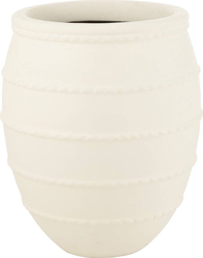 J-Line Bloempot Terracotta Wit Ø 59.00 cm