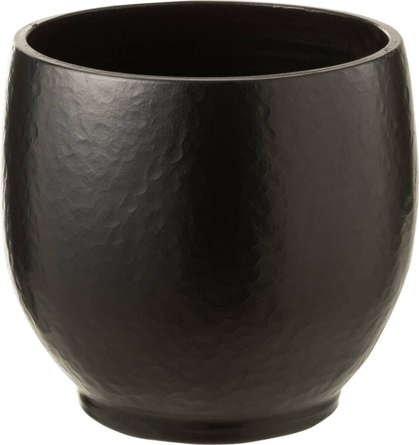 J-Line Bloempot Ying Keramiek Zwart Medium Ø 33.00 cm