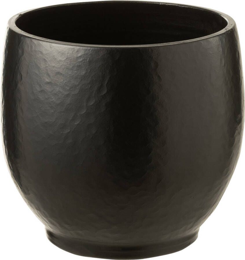 J-Line Bloempot Ying Keramiek Zwart Small Ø 26.00 cm