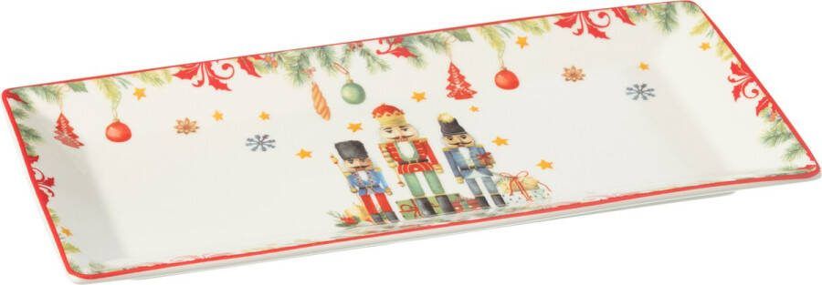 J-Line bord Rechthoekig notenkraker keramiek giftbox wit