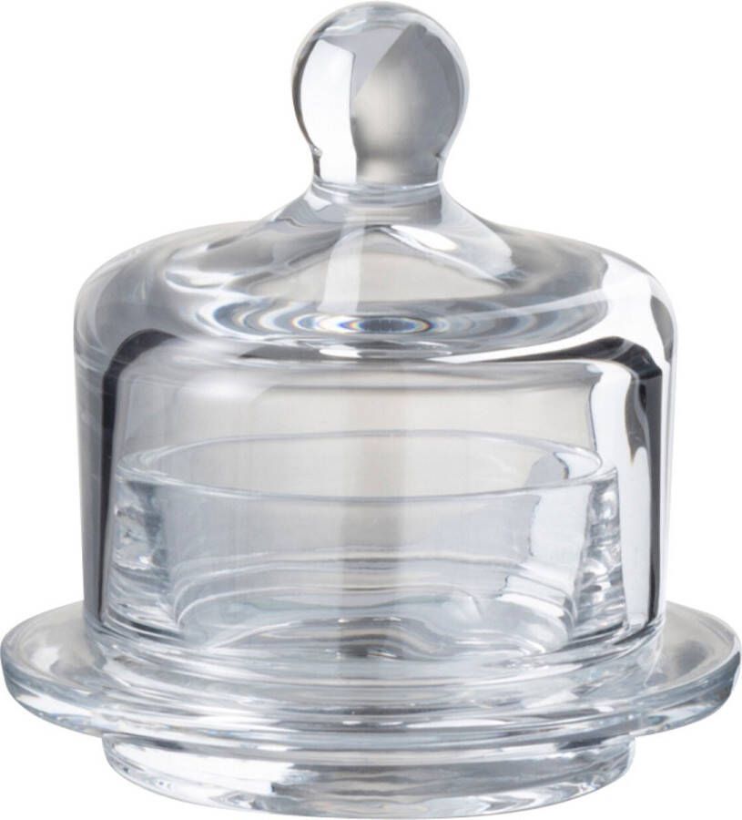 J-Line Butter Dish Rond Glas Transparant