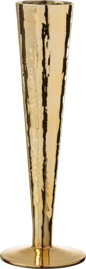 J-Line Champagneglas Oneffen Glas Goud 4 stuks