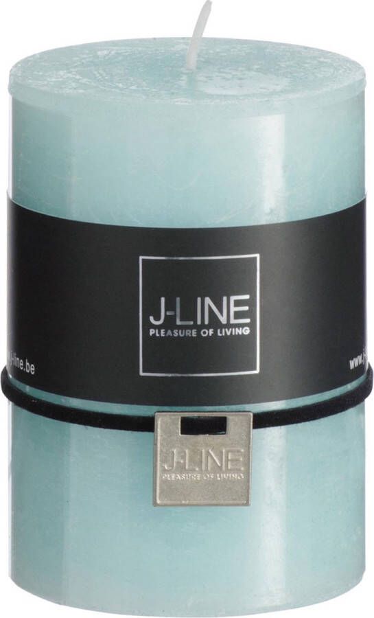 J-Line Cilinderkaars Aqua M 48U Set van 6