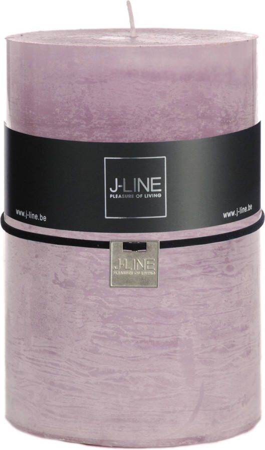 J-Line Cilinderkaars Lavendel Xl -120U Set van 6