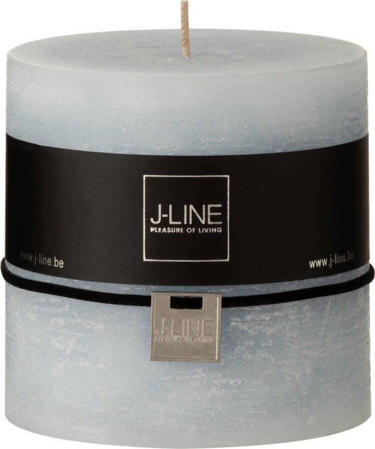 J-Line cilinderkaars lichtblauw 75U 6 stuks