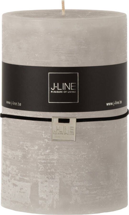 J-Line cilinderkaars lichtgrijs XXL- 110U 6 stuks