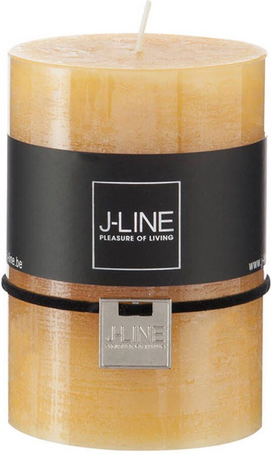 J-Line Cilinderkaars Oker M 42U Set van 6