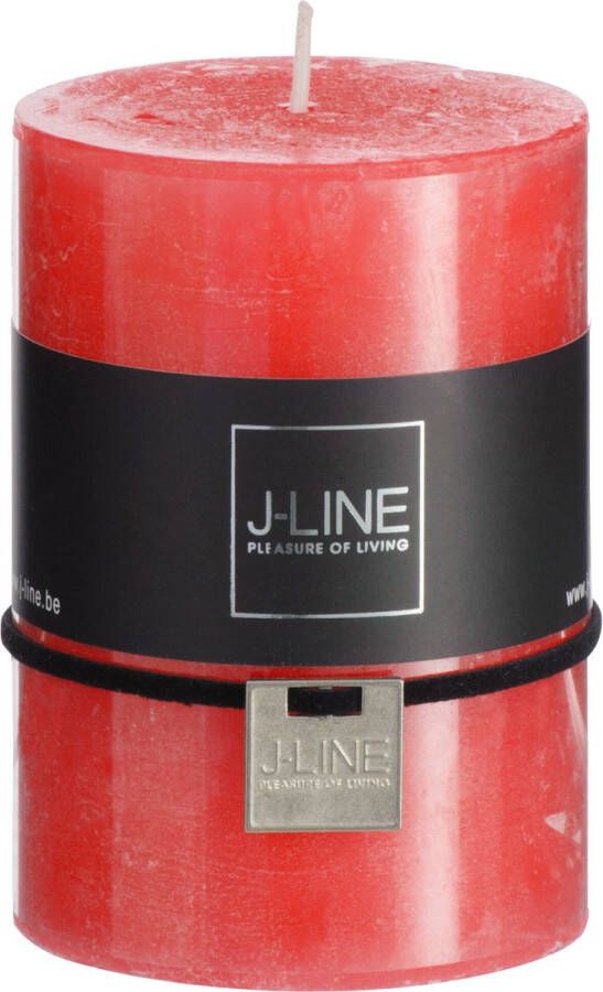 J-Line Cilinderkaars Kerstrood M 42U 6 stuks