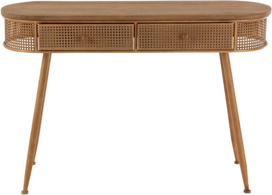 J-Line Console 2 Lades Metaal|Hout Bruin
