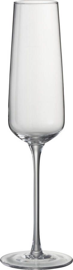 J-Line Leo champagneglas glas transparant 6 stuks woonaccessoires
