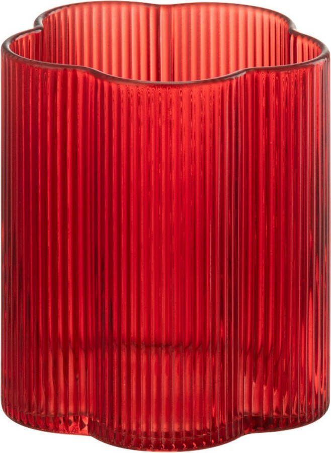 J-Line drinkglas Fiore glas rood
