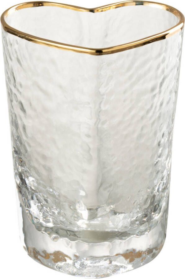 J-Line drinkglas Hart glas goud transparant