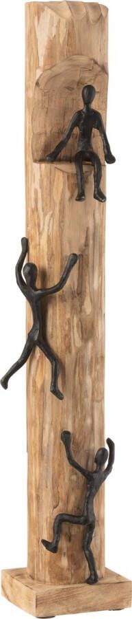 J-Line Figuren | hout | zwart | 13x14.5x (h)75.5 cm
