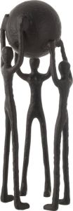 J-Line Figuur | stainless steal | zwart | 16.5x19x (h)46.5 cm
