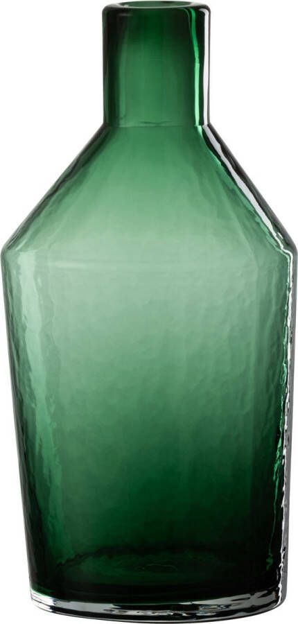 J-Line Fles Decoratief Glas Groen Small