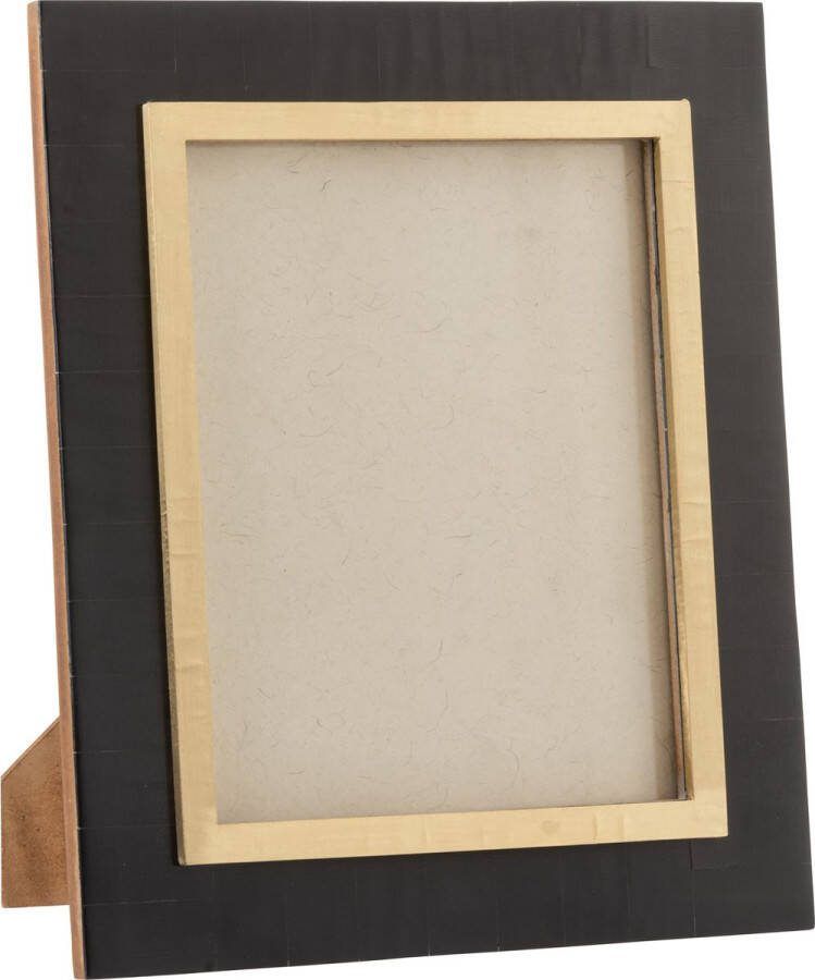 J-Line Fotokader 20X25 Hout Glas Zwart Goud Large