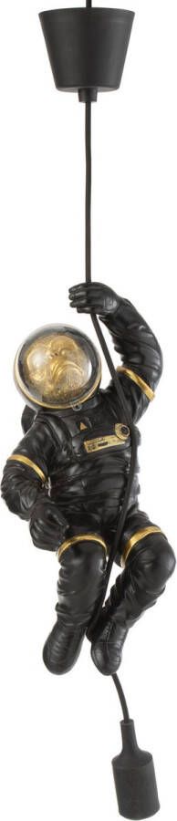 J-Line Astronaut hanglamp polyester zwart & goud