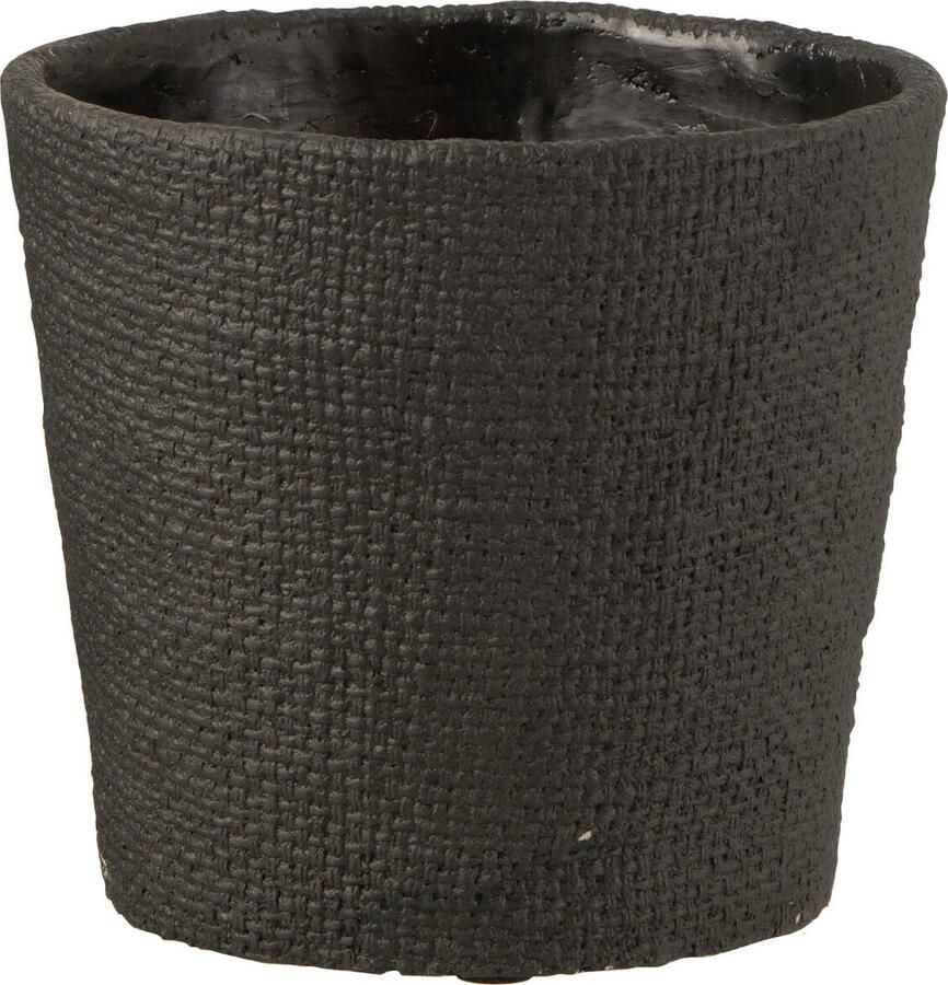 J-Line bloempot Bar cement zwart medium Ø 16.5 cm