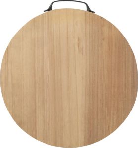 J-Line Jline-by-Jolipa Decoratief Dienblad Decoratieve Tappas plank ROND MET HANDGREEP HOUT NATUURLIJK GROOT L (43x39.5x3cm)