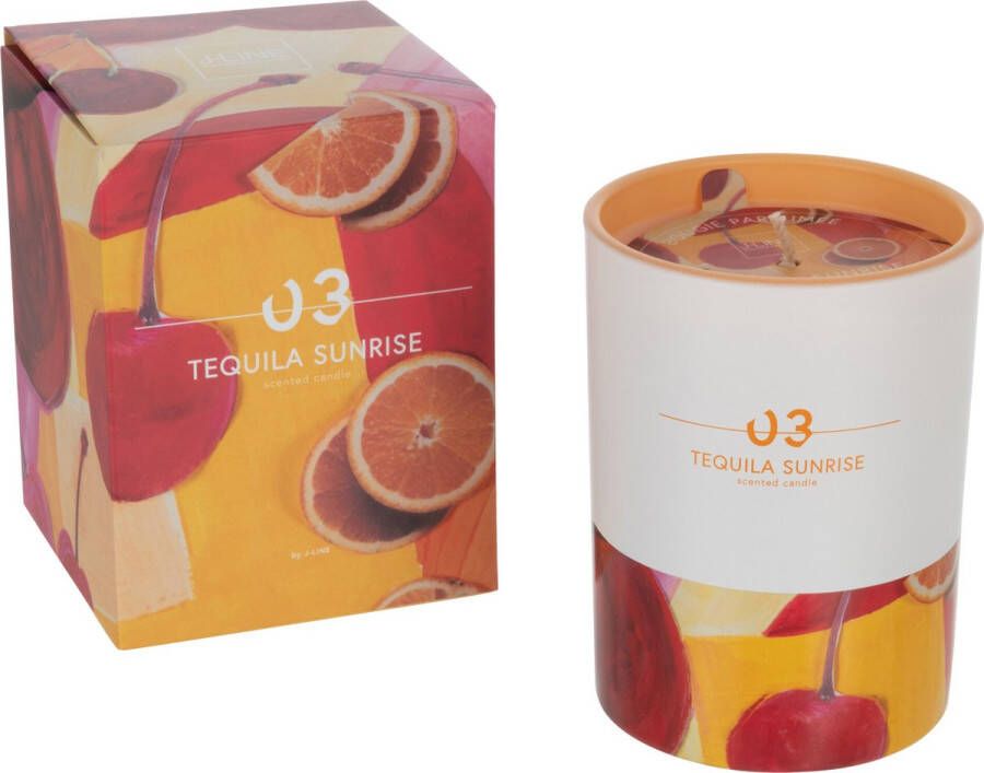 J-Line Kaars Tequila Sunrise Small-45H Set van 1