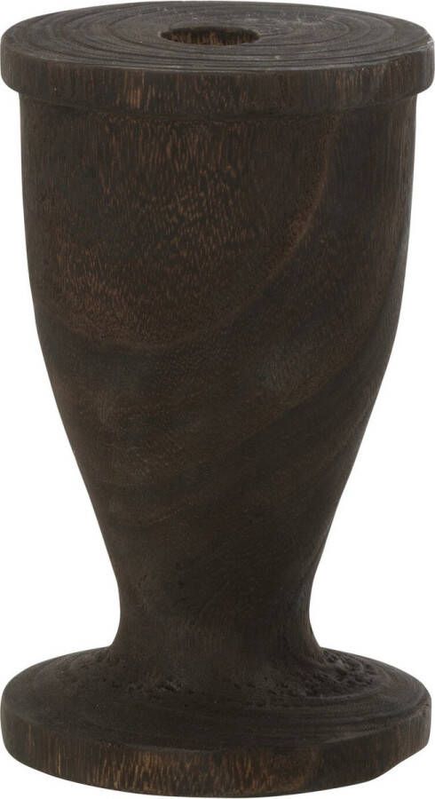 J-Line Kaarshouder | hout | zwart | 12x12x(h)21 cm
