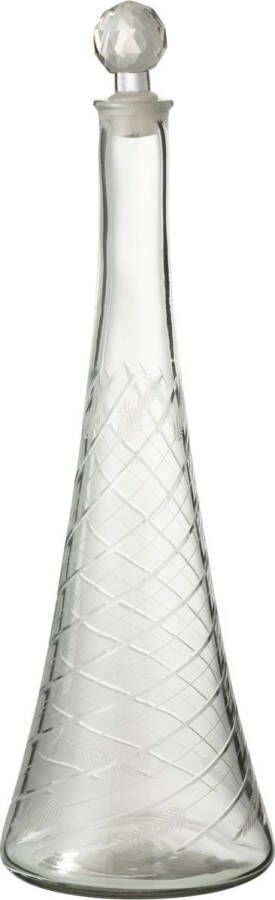J-Line Karaf Hals Glas Transparant