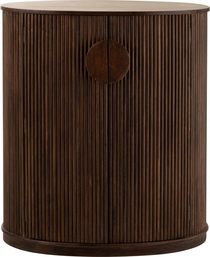 J-Line Kast Reyi Mango Hout Donker Bruin Set van 1
