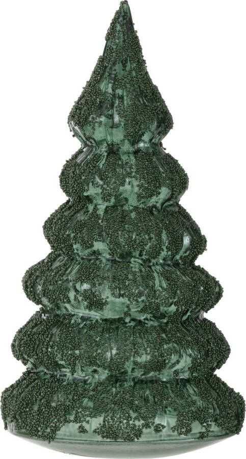 J-Line Kerstboom | glas | groen | 12x12x (h)21 cm