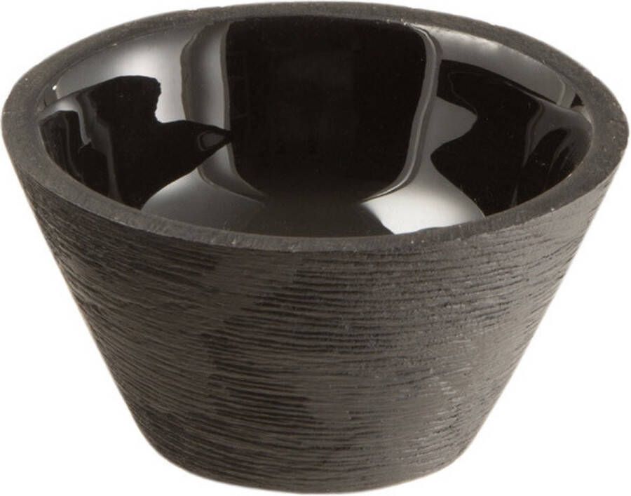 J-Line Kom Mango Hout Zwart Small 2 stuks