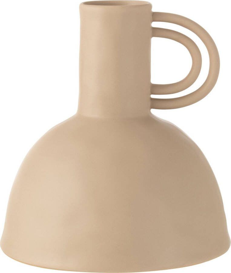 J-Line Kruik Renaissance Keramiek Beige Bloemenvaas 24.00 cm hoog