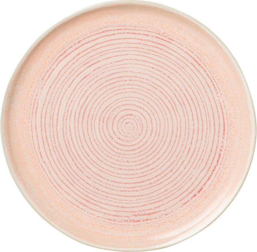 J-Line bord Lara porselein zalm small 4 stuks