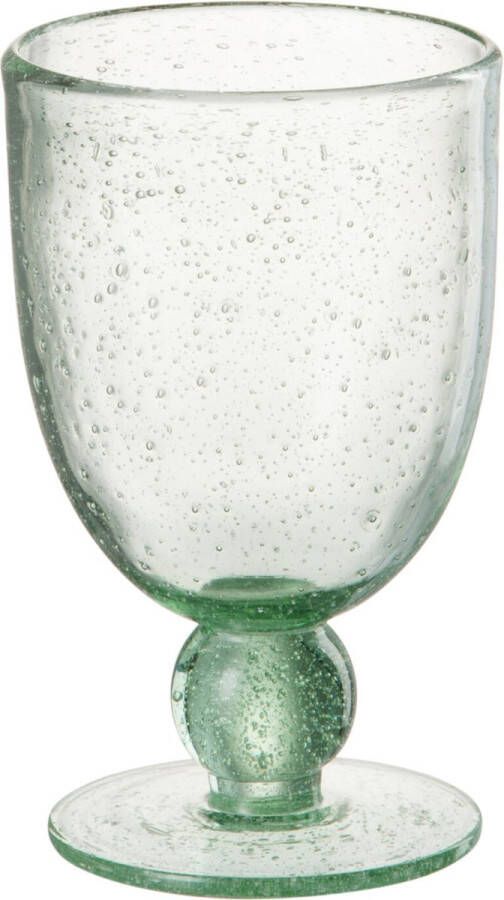 J-Line Lisboa wijnglas glas muntgroen woonaccessoires
