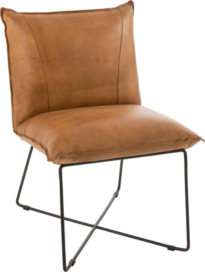 J-Line Lounge | kunstleer | bruin | 56.5x65.5x(h)85.5 cm
