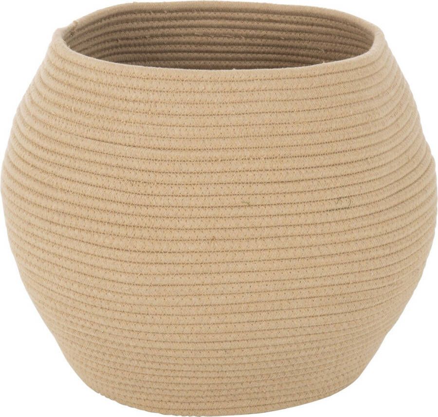 J-Line mand Spoel Mand Rond textiel beige