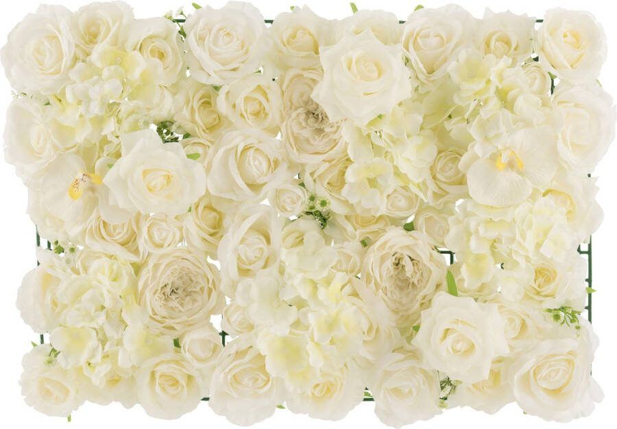 J-Line Paneel Bloemen Mix Plastiek Wit