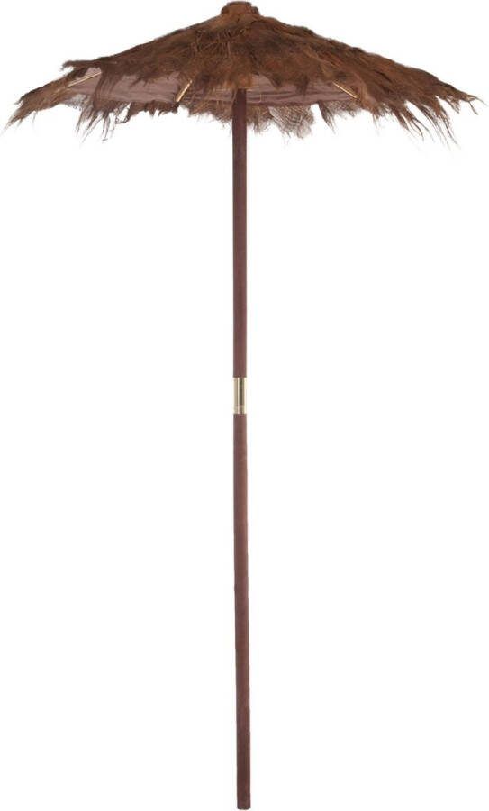 J-Line parasol cocobladeren bruin small
