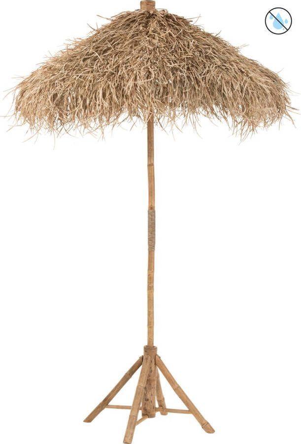 J-Line Parasol Op Voet Bamboe Naturel