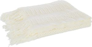 J-Line Plaid Gebreid Acryl Wit