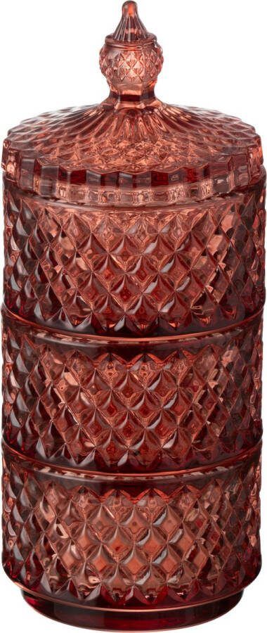 J-Line pot 3 lagen glas oranje