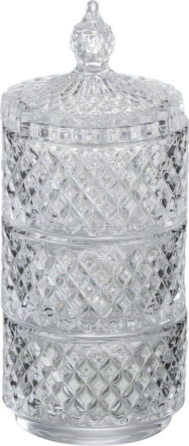 J-Line pot 3 lagen glas transparant